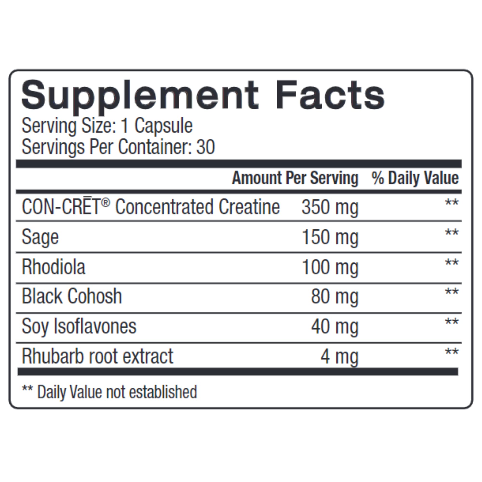 pH-D Feminine Health - Holistic Menopause Support - Oral Supplement with CON-CRET Concentrated Creatine